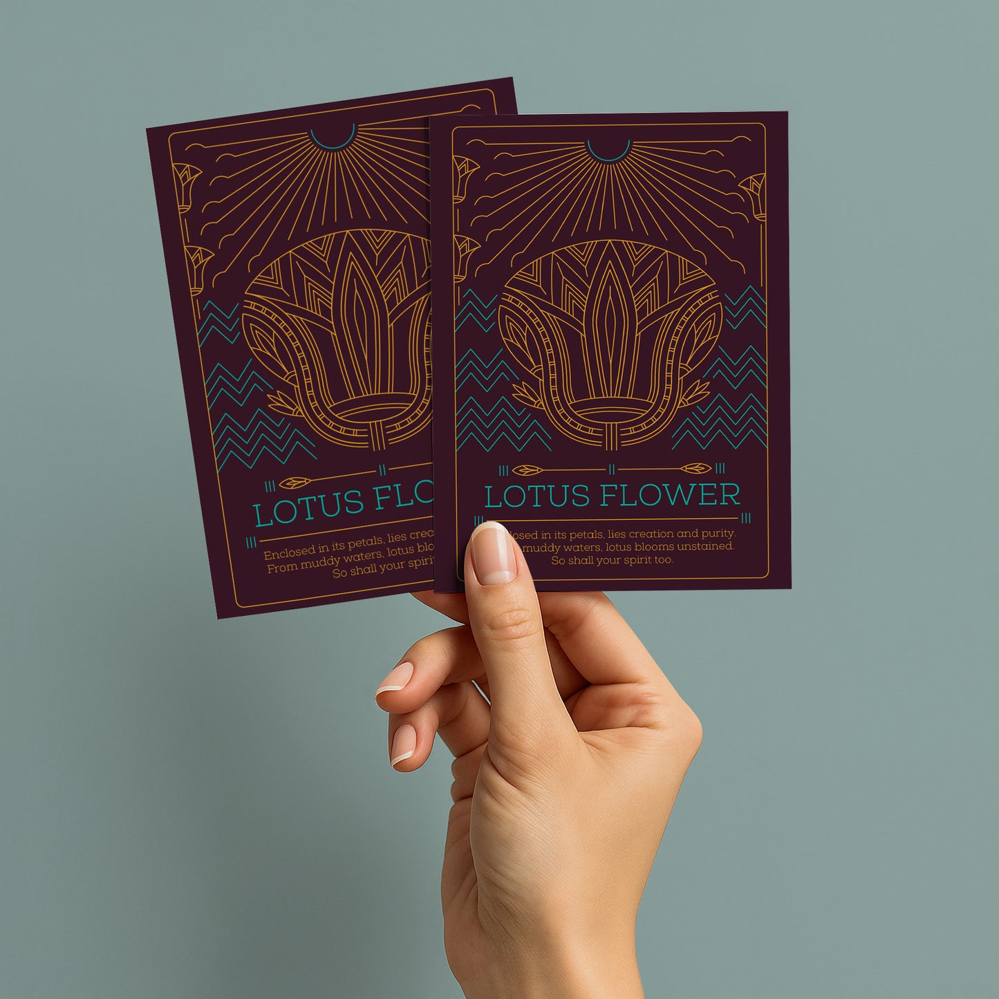 Lotus flower postcard