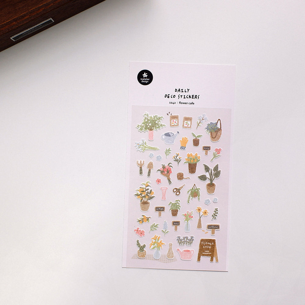 Deco Stickers - Flower Cafe
