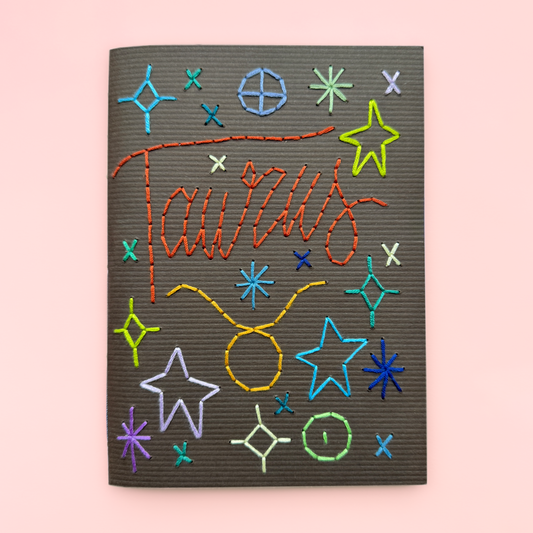 Taurus handmade notebook