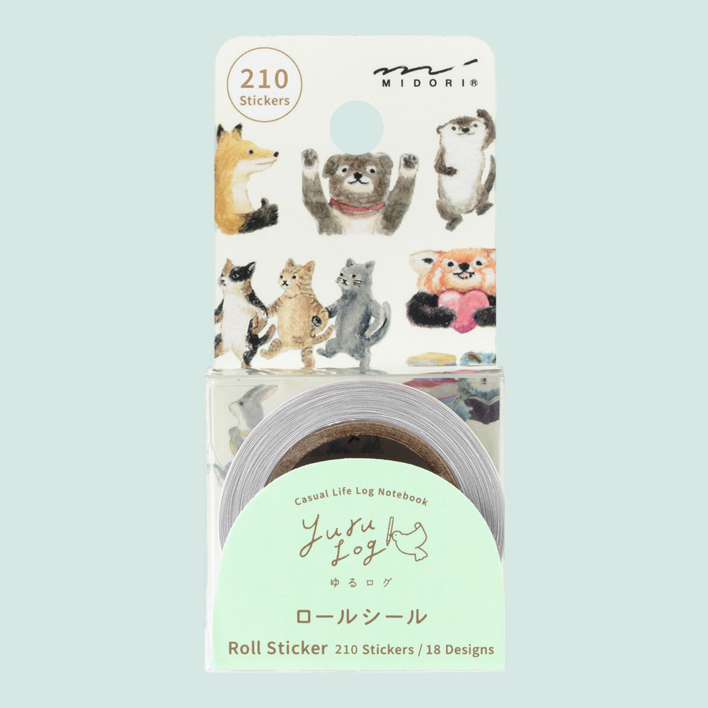 Yuru Log Roll Sticker Animal Emotions