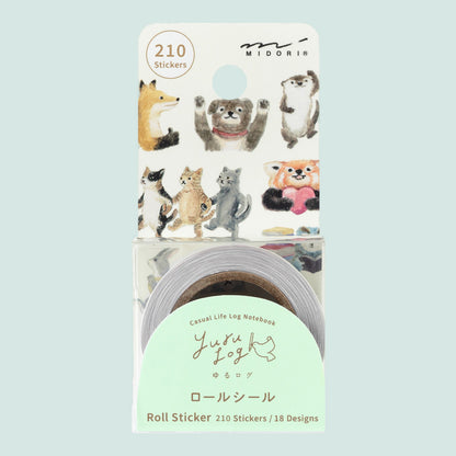 Yuru Log Roll Sticker Animal Emotions