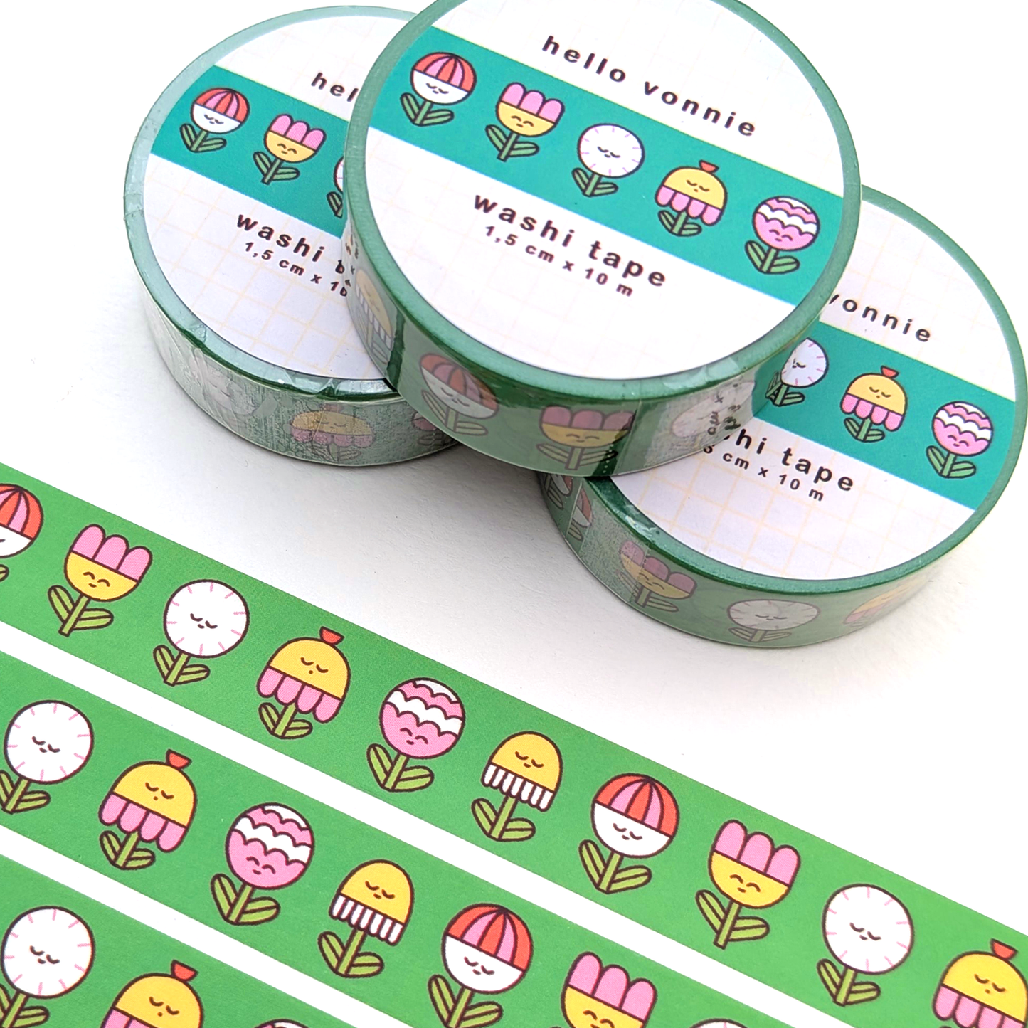 Flower friends washi tape
