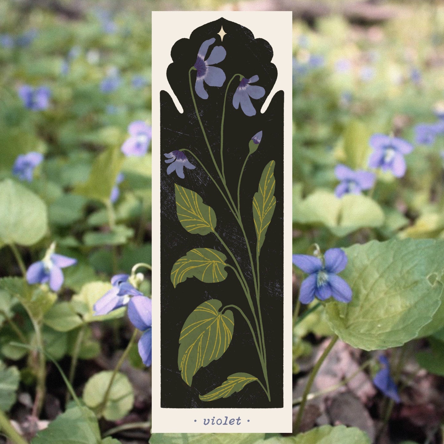 February Birth Flower - Violet Bookmark