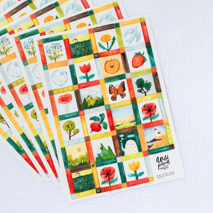Meadow Mosaic Vinyl Sticker Sheet