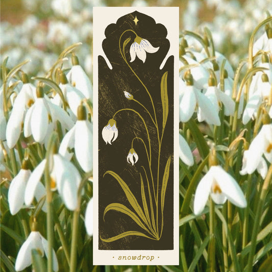 January Birth Flower -  Snowdrop Bookmark