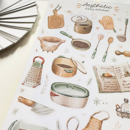 Sticker Sheet - Aesthetic Cozy Kitchen