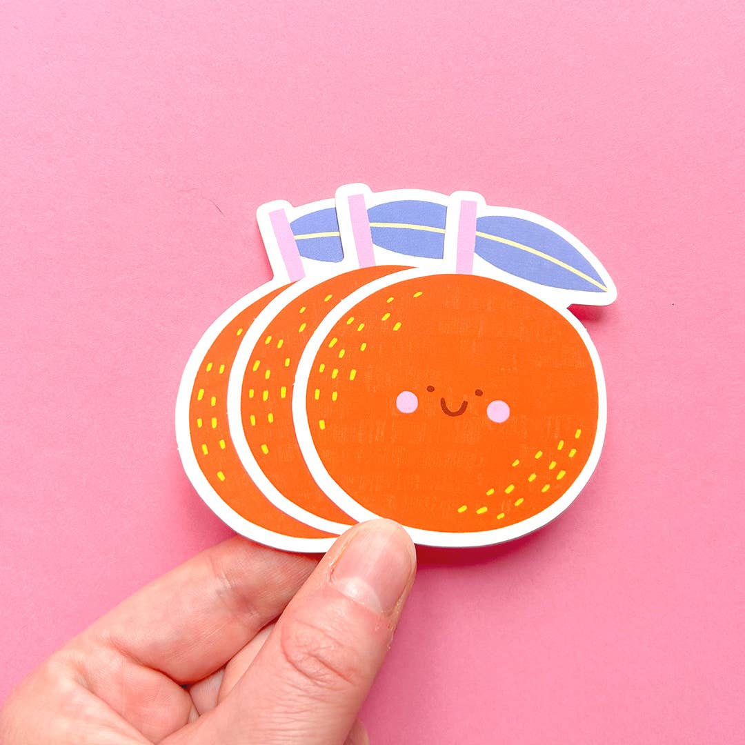 Orange sticker
