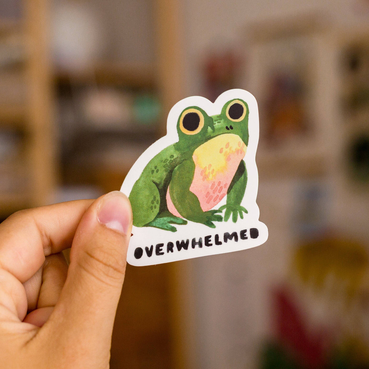 Overwhelmed Vinyl Sticker