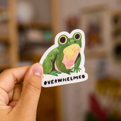 Overwhelmed Vinyl Sticker