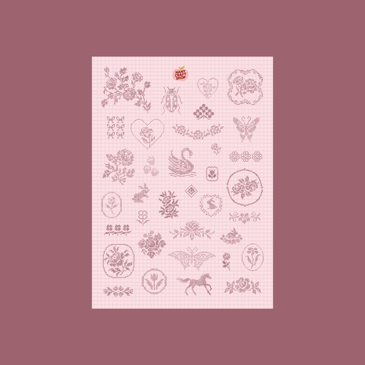 Embroidery - A5 sticker sheet