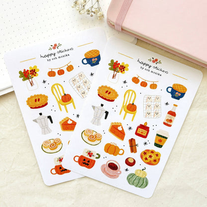 Fall Café - Sticker Sheet