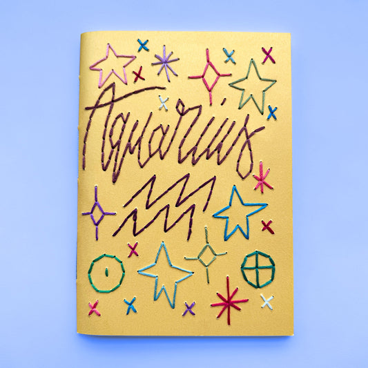 Aquarius handmade notebook
