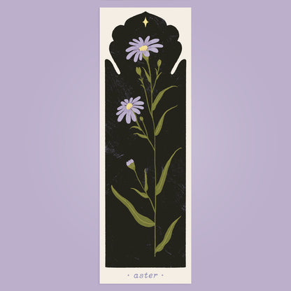 September Birth Flower - Aster Bookmark