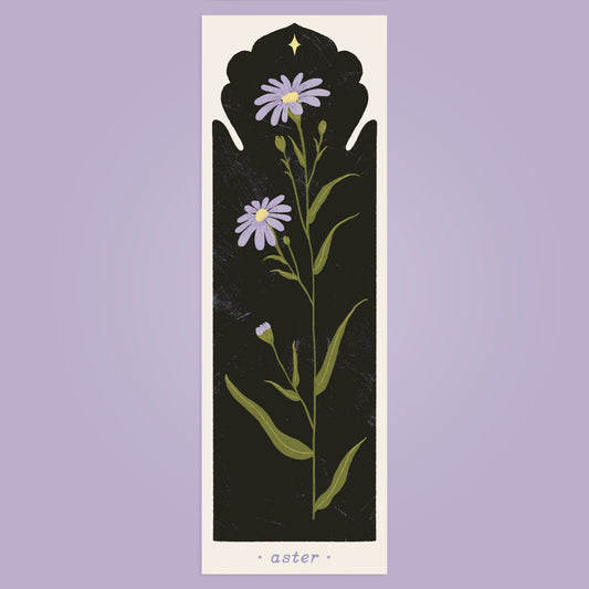 September Birth Flower - Aster Bookmark