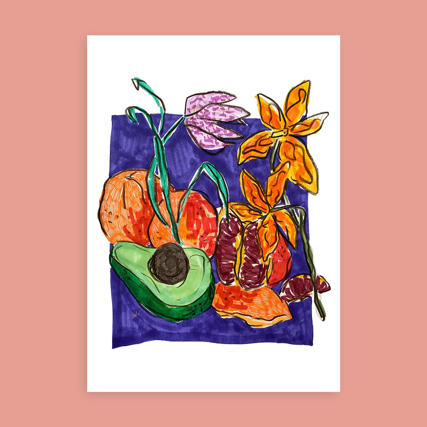 Avocado postcard
