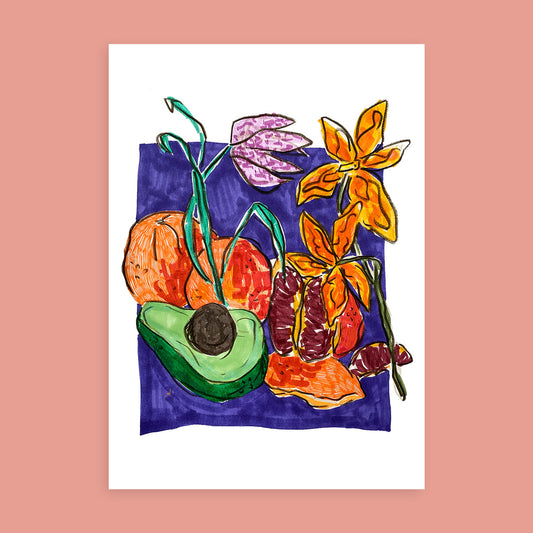 Avocado postcard