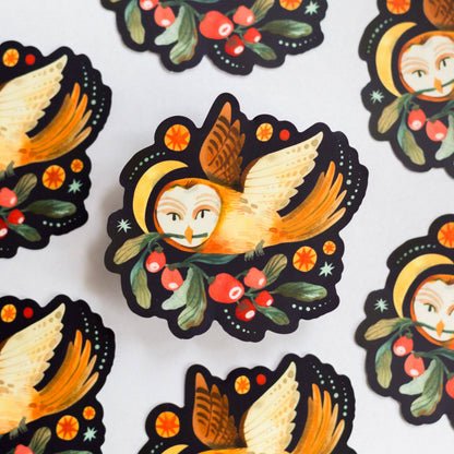 Night Owl Vinyl Sticker