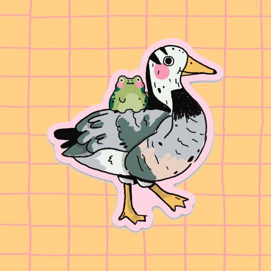 Frog and Goose Besties Vinyl sticker
