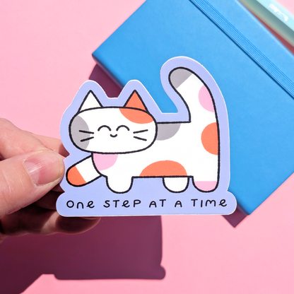 One step at a time sticker
