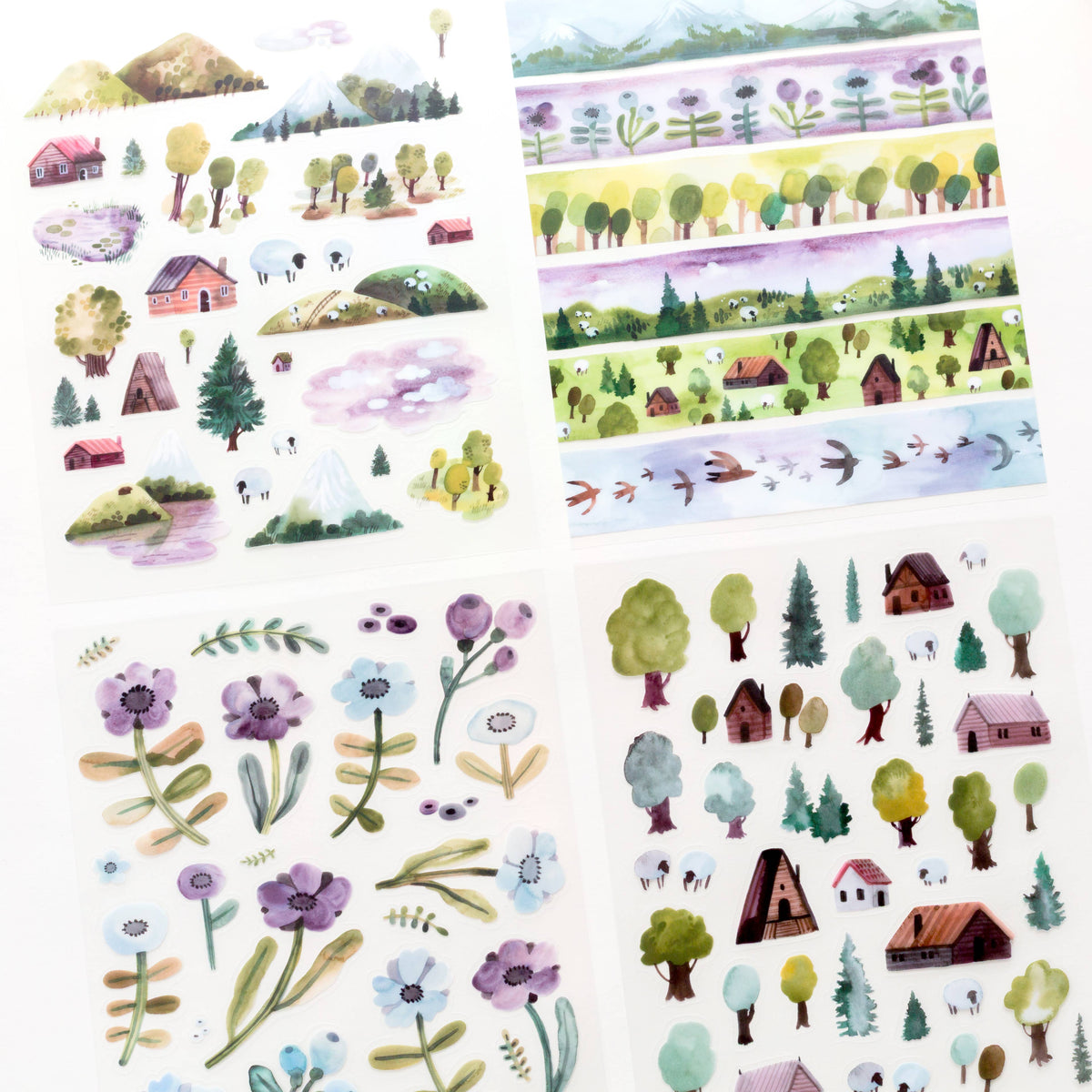 Meet Me In The Woods Vinyl sticker 4 sheet set