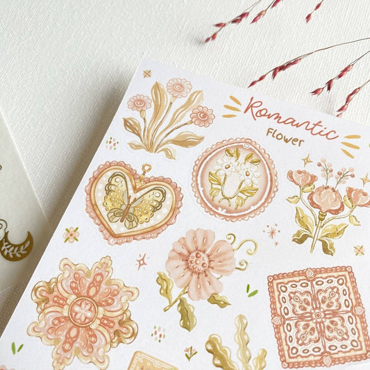 Sticker Sheet - Romantic Flower