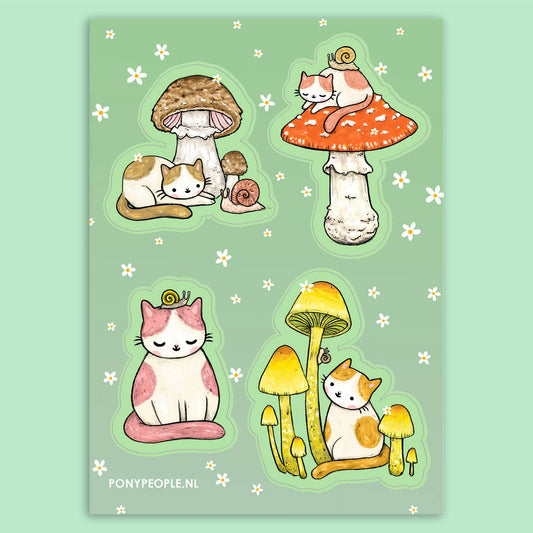 Cats and Snails Sticker Sheet
