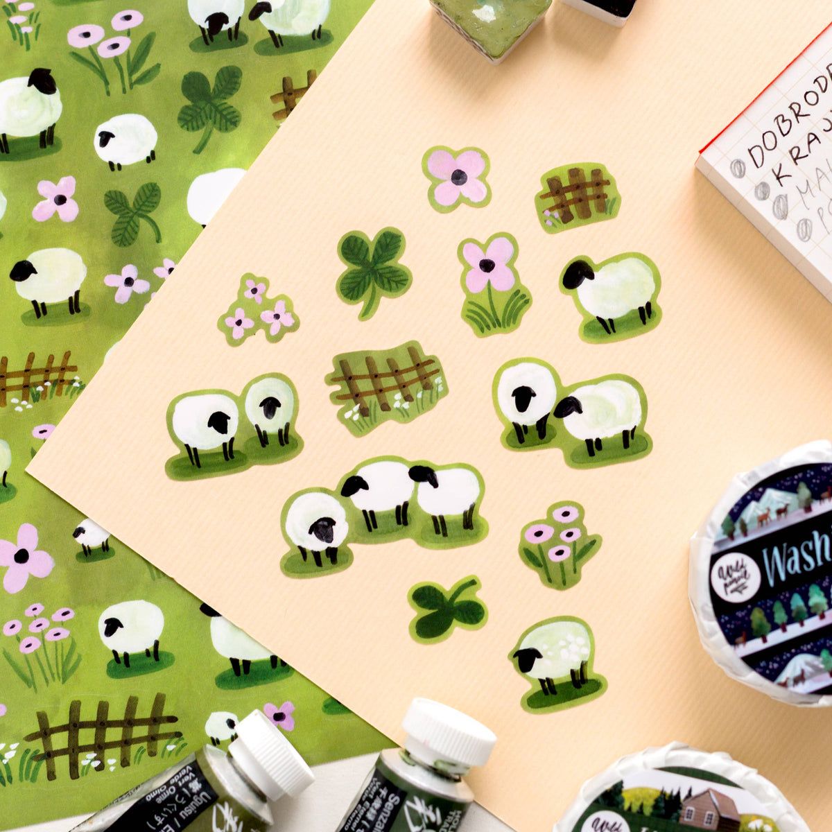 Sheep Vinyl sticker sheet
