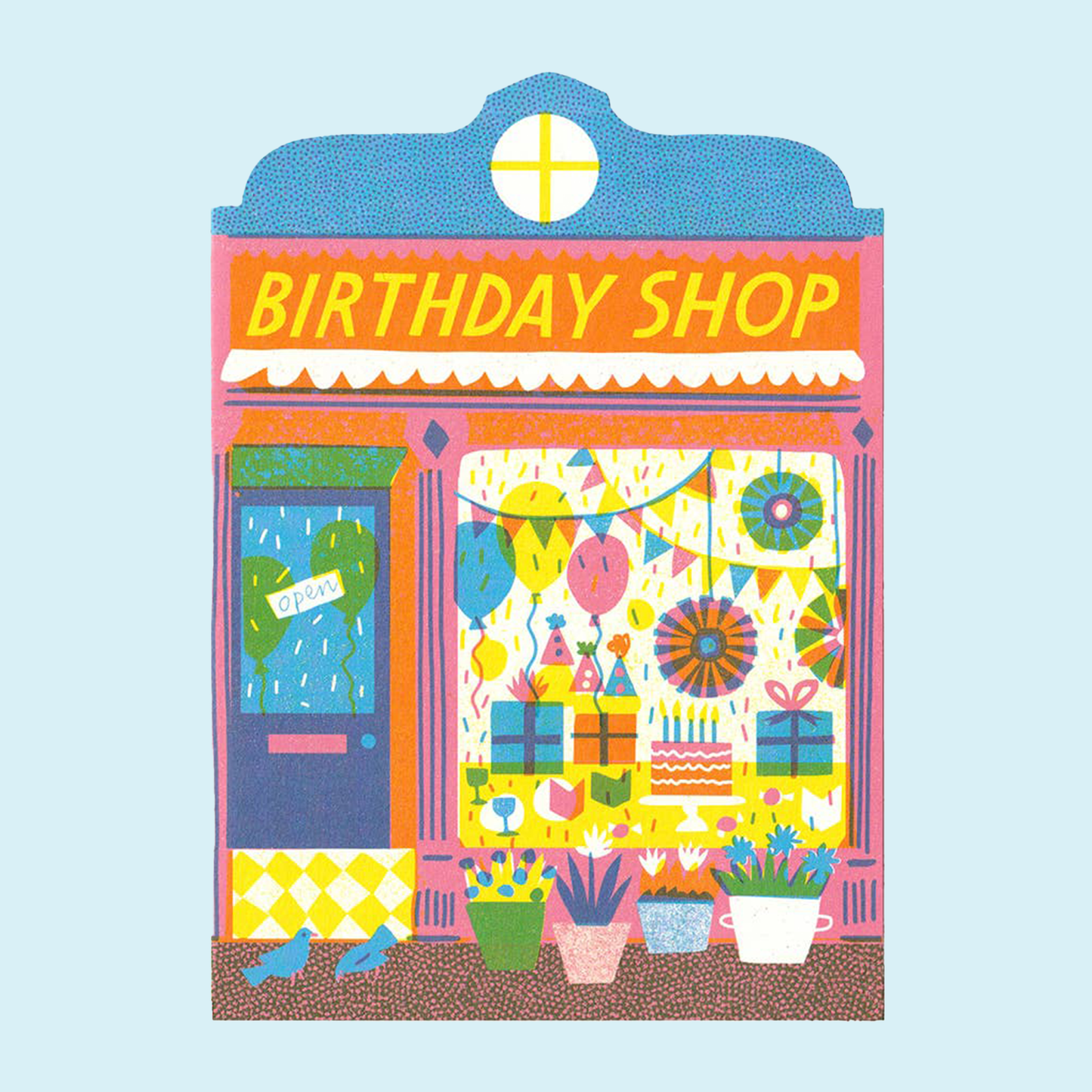 Birthday Shop Die Cut Card