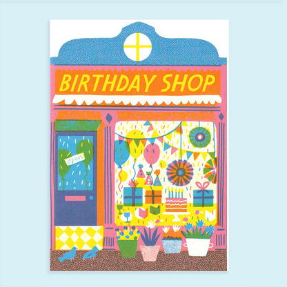 Birthday Shop Die Cut Card