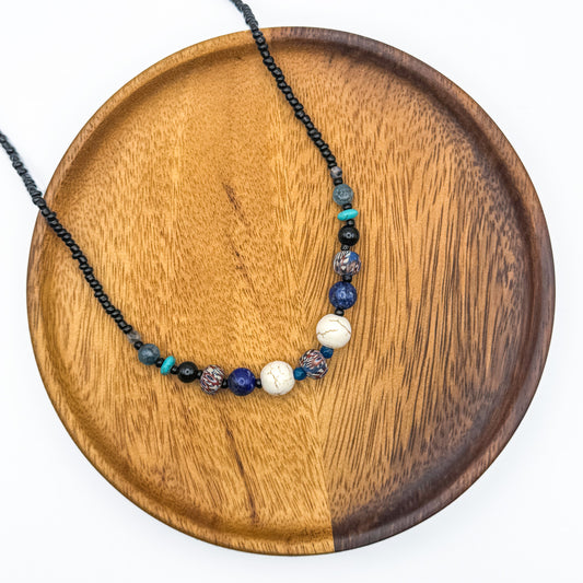 Blue Java Bead Necklace II