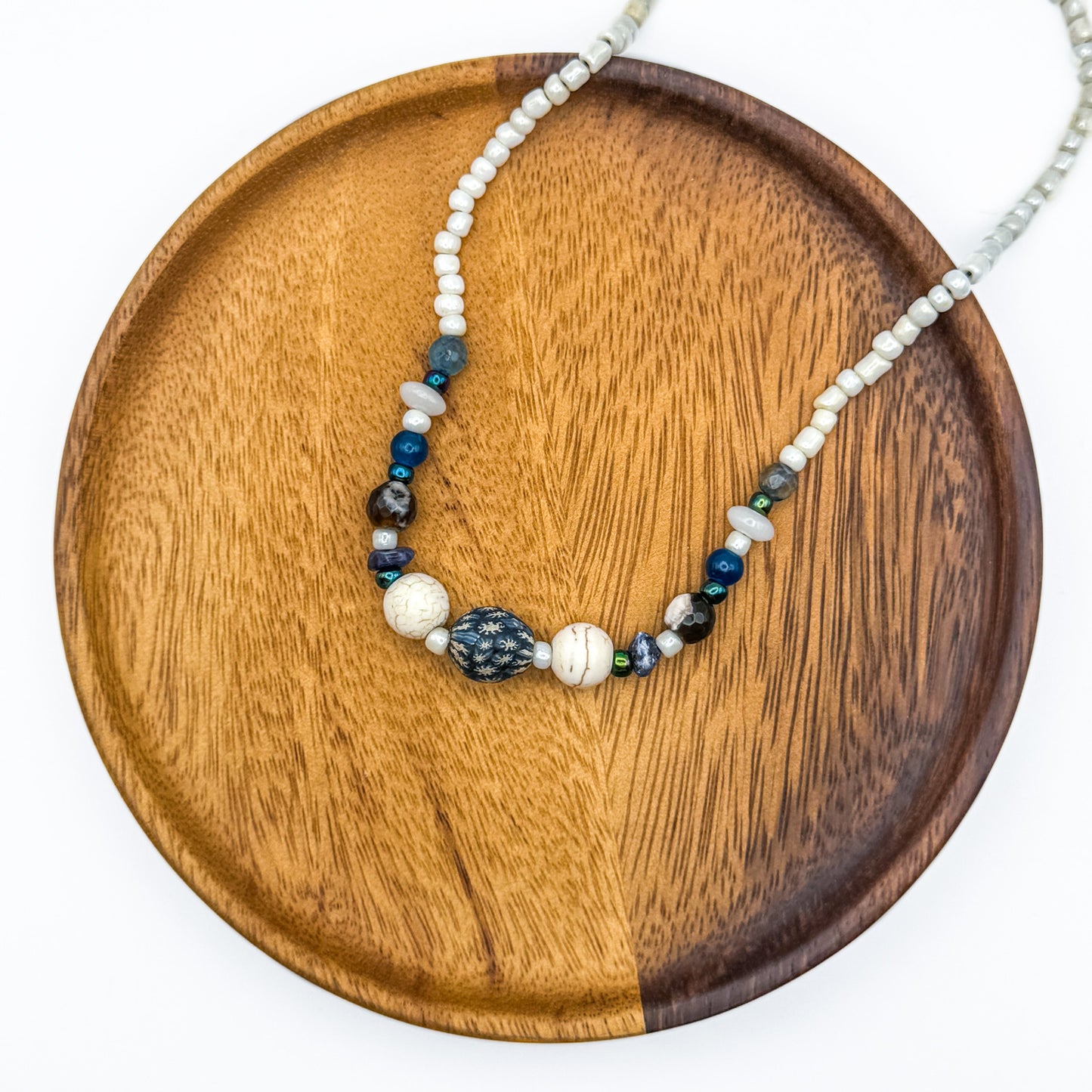 Blue Java Bead Necklace
