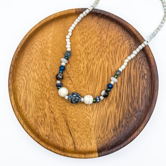 Blue Java Bead Necklace