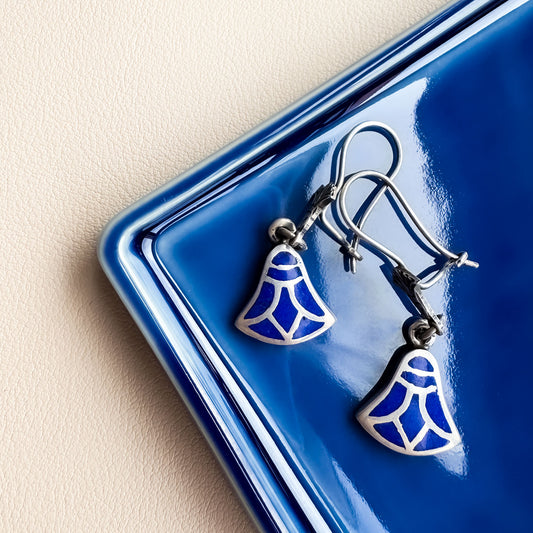 Blue Lotus earrings