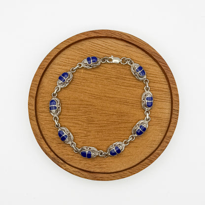 Blue Scarab bracelet