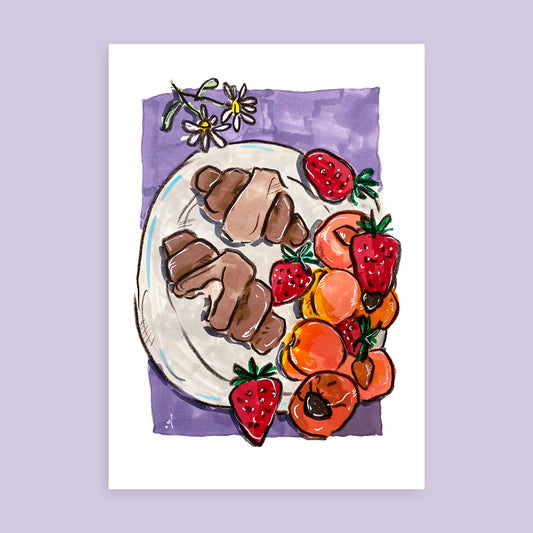 Breakfast postcard
