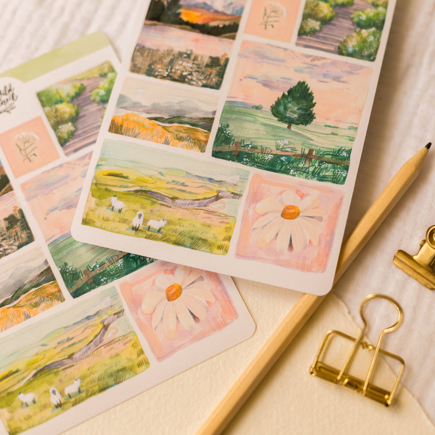 Sunrise Lanscapes Sticker Sheet