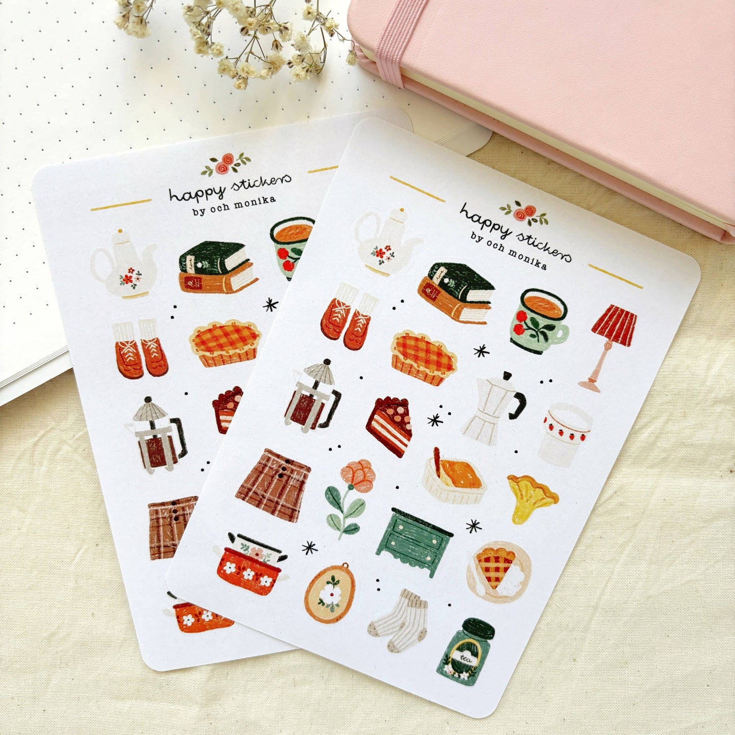 Cozy Time At Home - Sticker Sheet