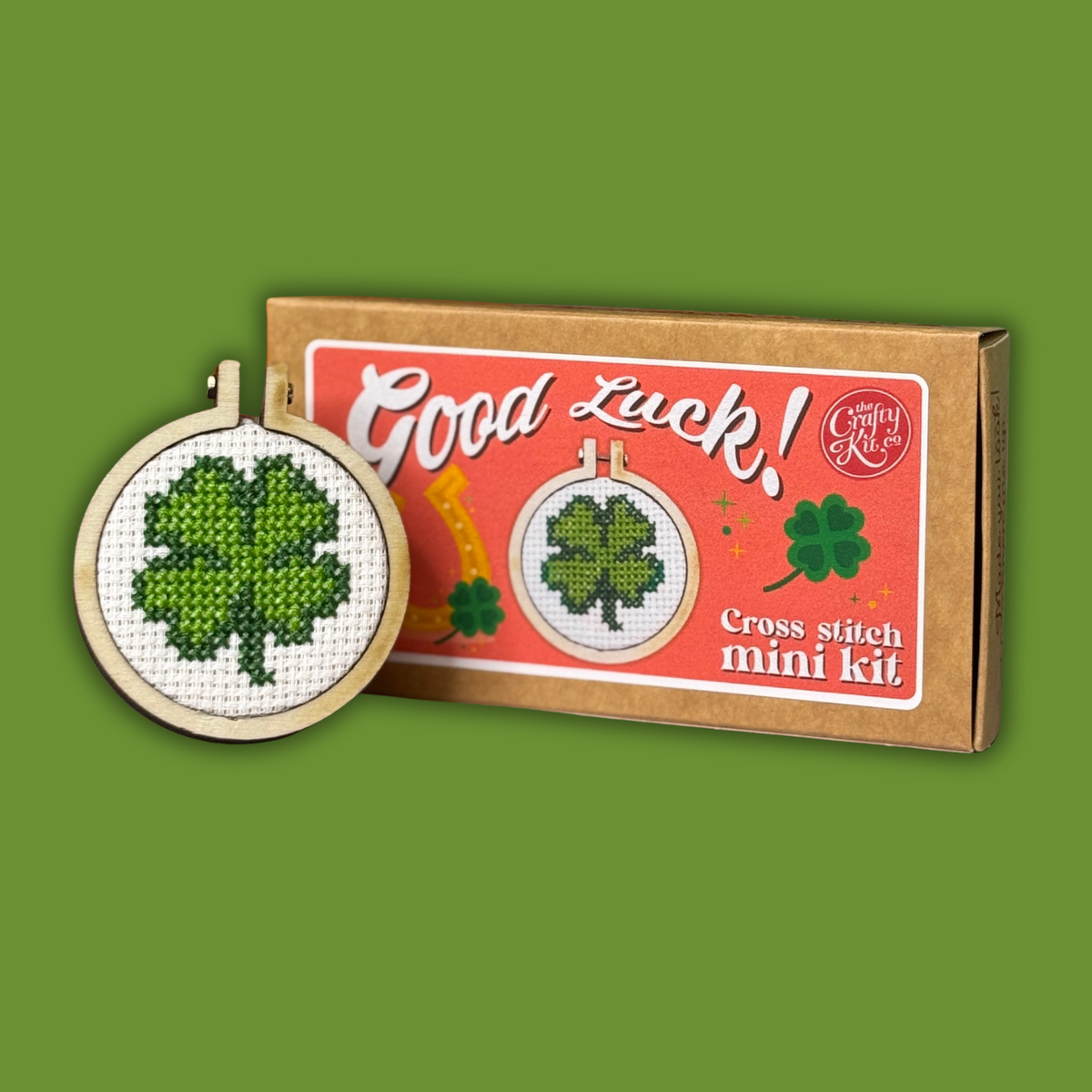 Good Luck! Mini Matchbox Cross Stitch Kit