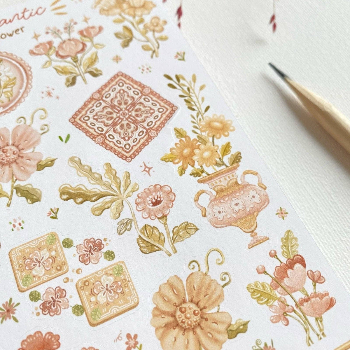 Sticker Sheet - Romantic Flower