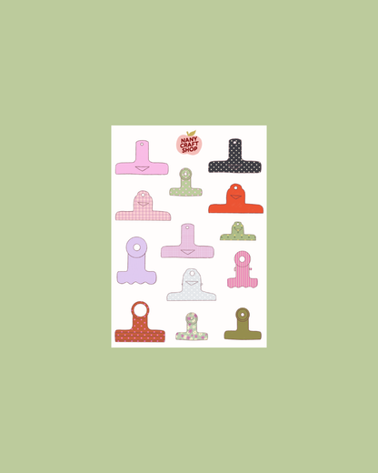 Paper clips - A6 sticker sheet