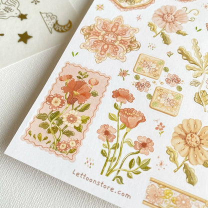 Sticker Sheet - Romantic Flower
