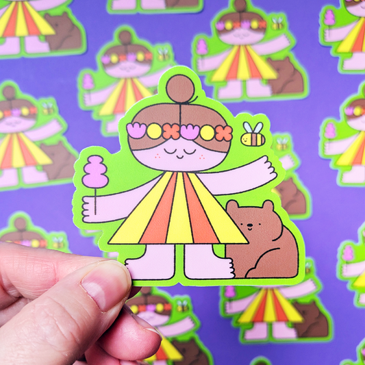 Nature girl sticker
