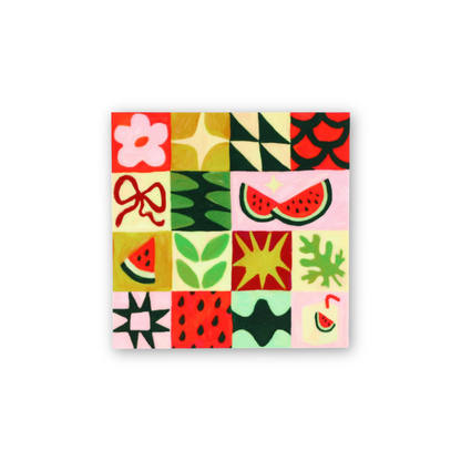 Watermelon Quilt vinyl sticker