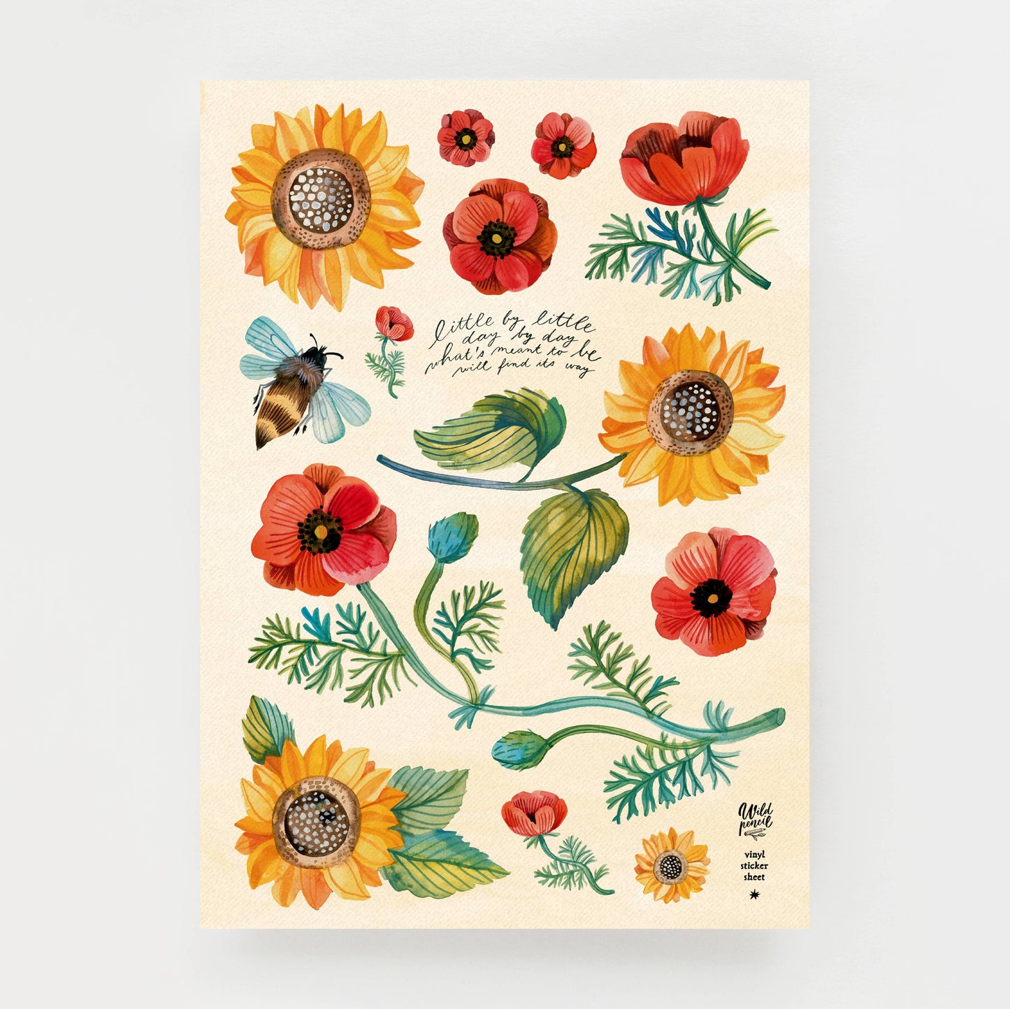 Sunflowers Washi sticker sheet