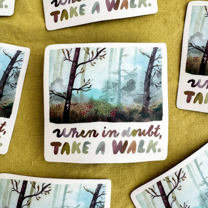 Take A Walk Vinyl Sticker
