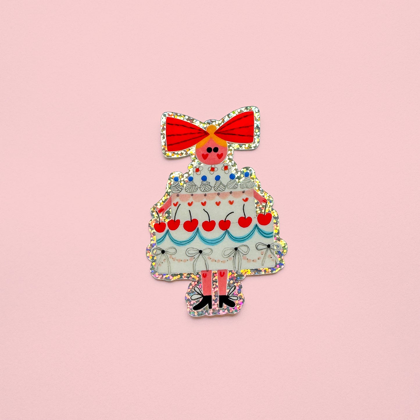 CAKE GIRL glitter sticker