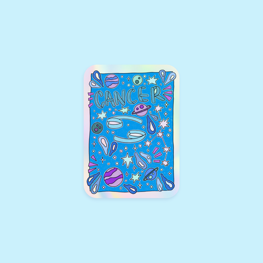 Cancer Holographic Horoscope Sticker