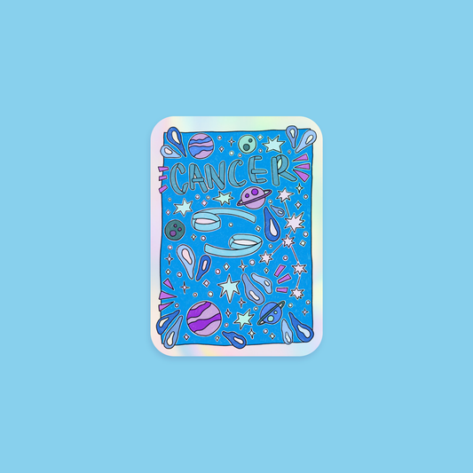 Cancer Holographic Horoscope Sticker