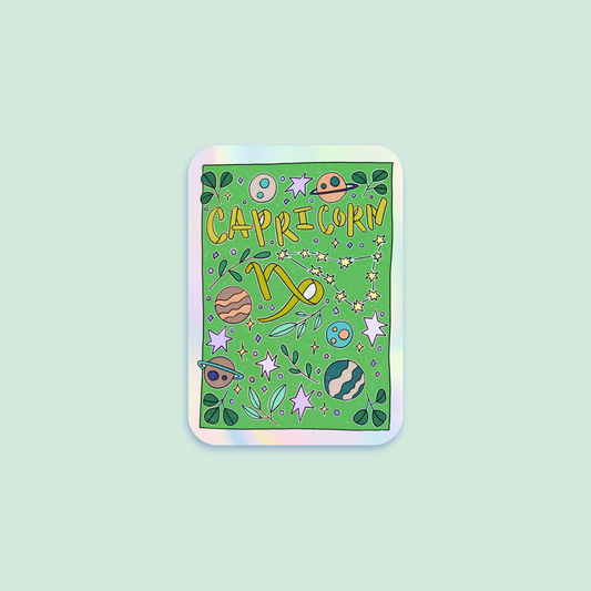 Capricorn Holographic Horoscope Sticker