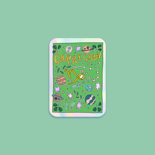 Capricorn Holographic Horoscope Sticker